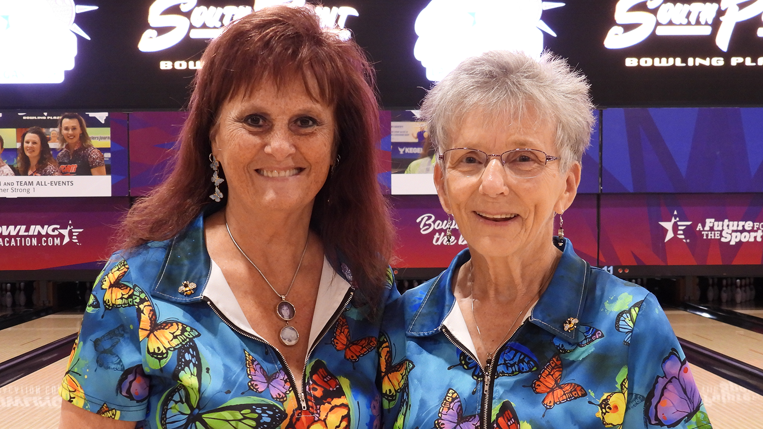 Peggy Maves and Darlene Gabriel at the 2026 USBC Women's Championships